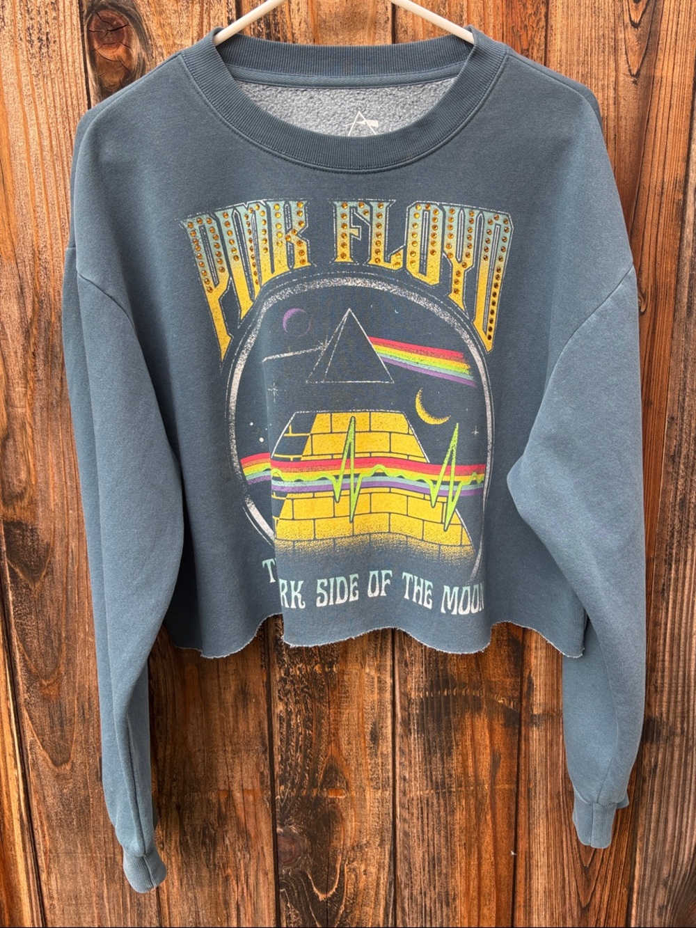 Pink Floyd Vintage-Inspired Graphic Sweatshirt -  Blue